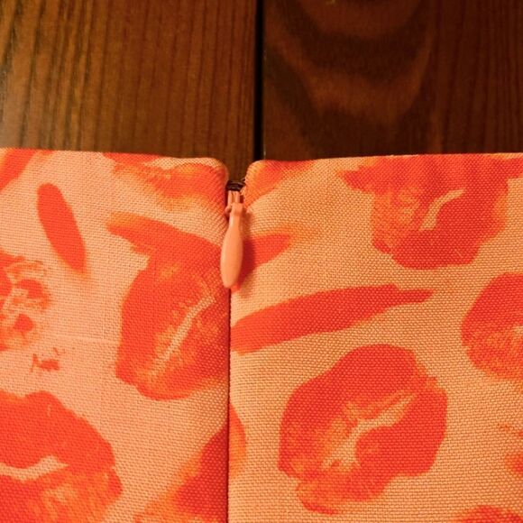 Brandon Maxwell Lip Print Silk A-line Maxi Dress - Picture 12 of 16